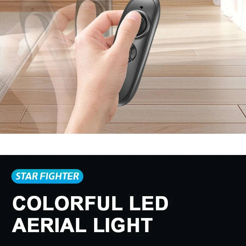 2.4G remote control fighter electric foam glider stunt tumbling UAV hovering helicopter with LED colorful lights aircraft model-Blue