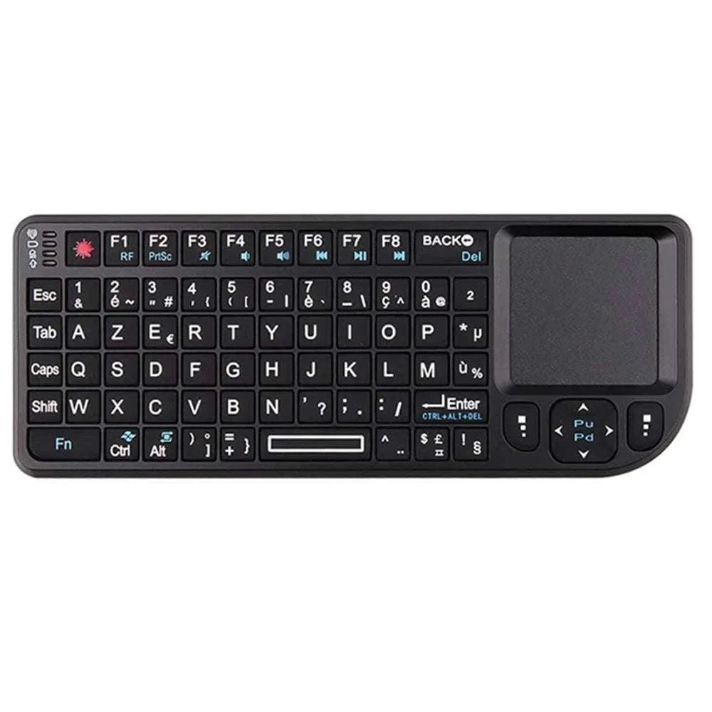 2.4G Wireless Keyboard with Backlight and Touchpad-Spanish / White-Backlit