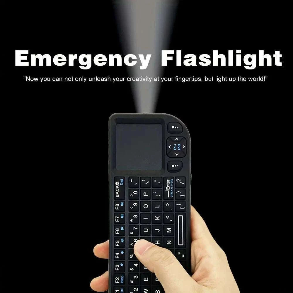 2.4G Wireless Keyboard with Backlight and Touchpad-Spanish / White-Backlit