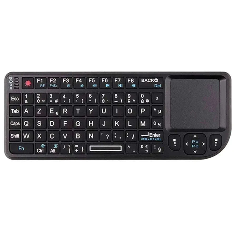 2.4G Wireless Keyboard with Backlight, Touchpad, and Flashlight-Spanish / White-Backlit