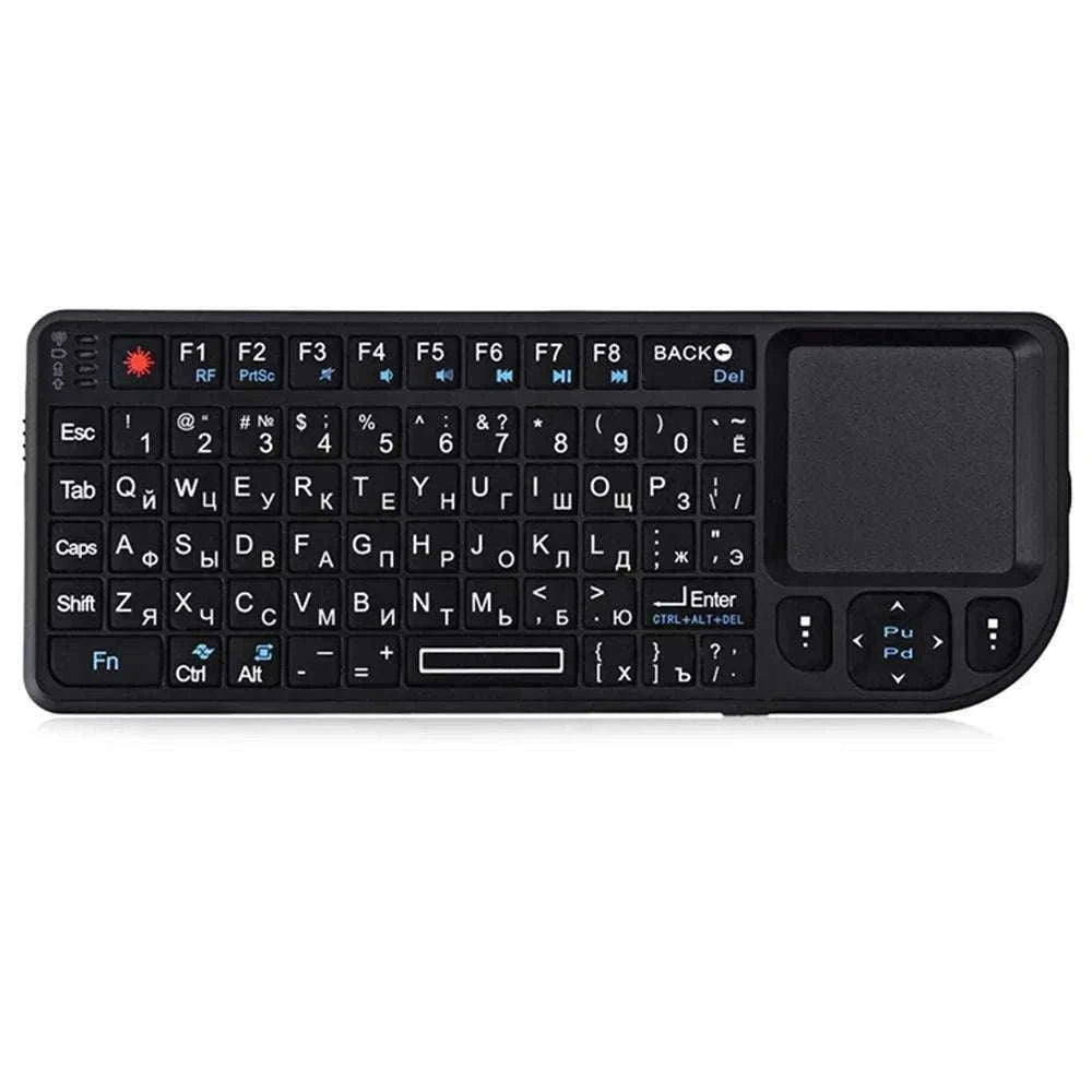 2.4G Wireless Keyboard with Backlight, Touchpad, and Flashlight-Spanish / White-Backlit