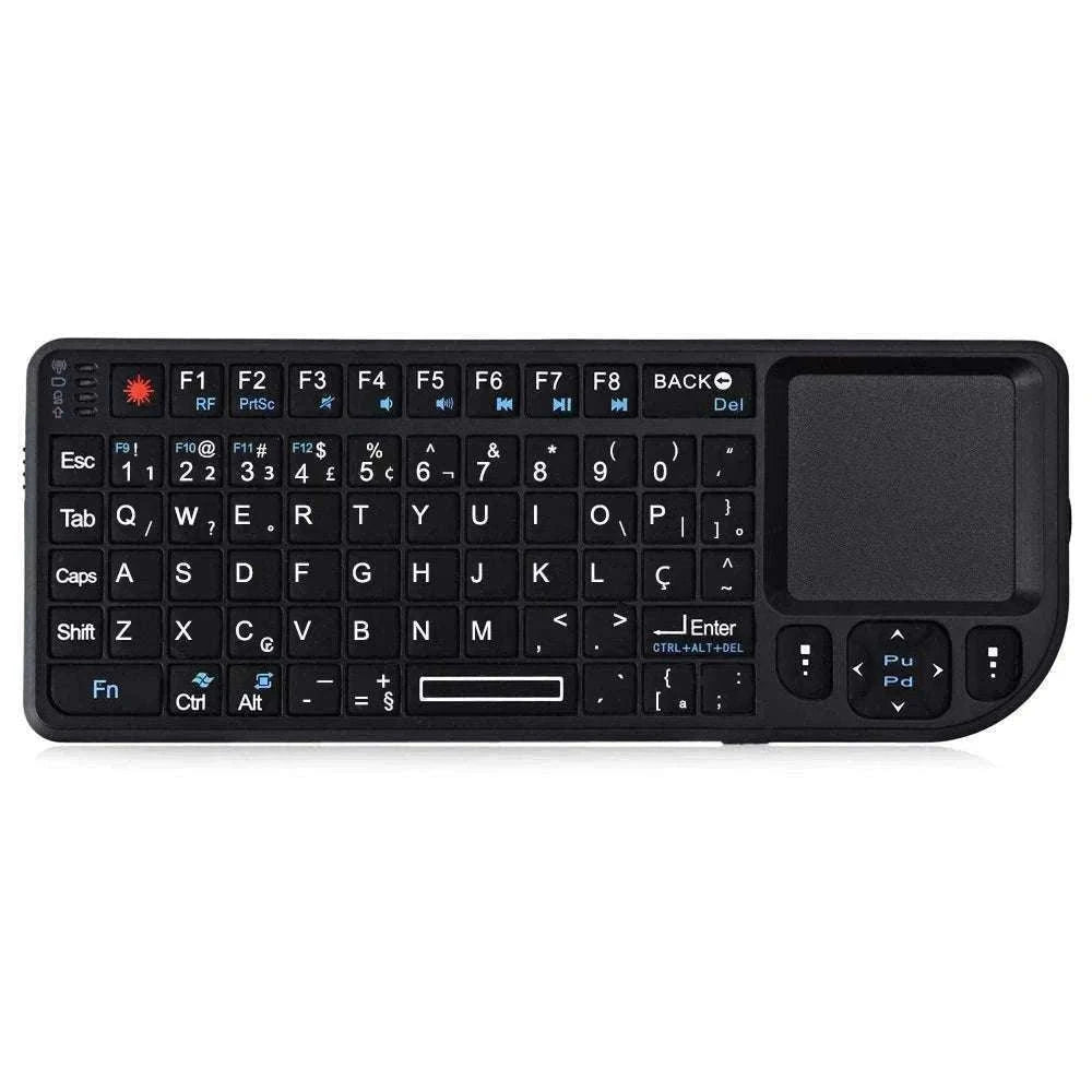2.4G Wireless Keyboard with Backlight, Touchpad, and Flashlight-Spanish / White-Backlit