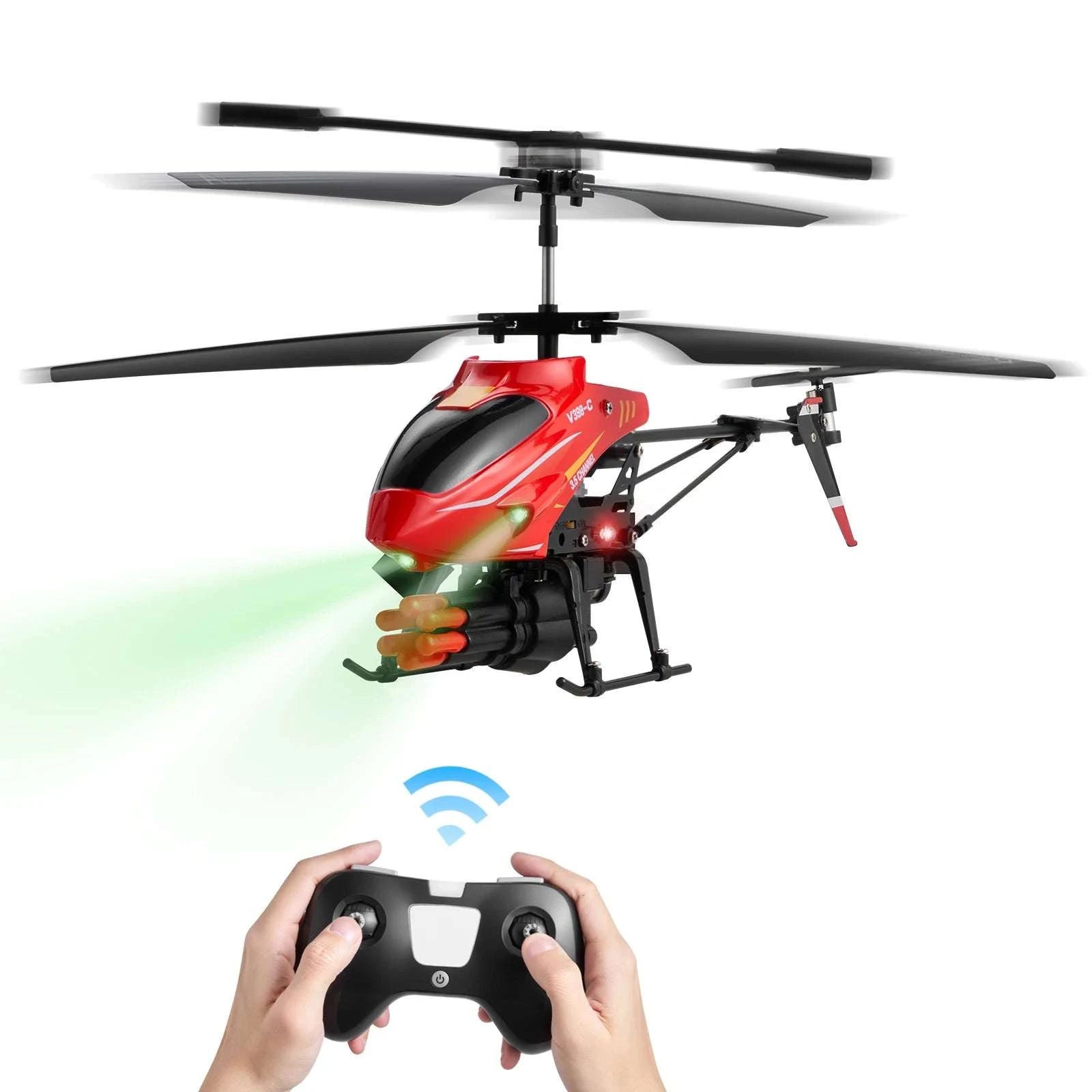 2.4GHz RC Helicopter with Altitude Hold & LED Lights for Kids-