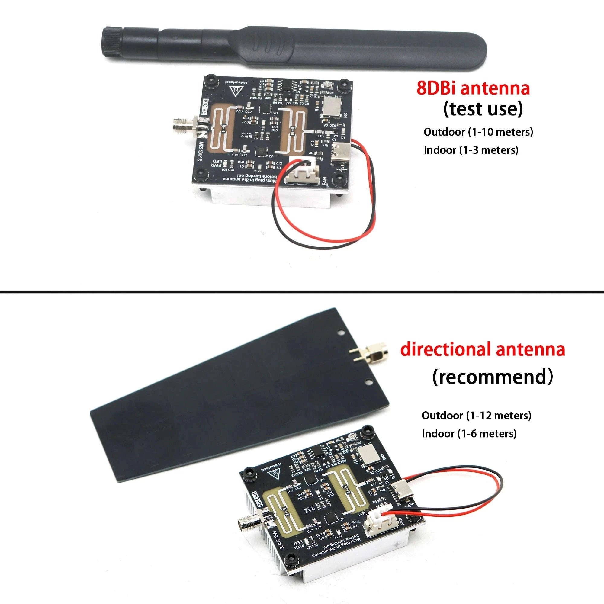 2.4GHz RF Signal Generator with 2W Power Amplifier-module W 8DBI