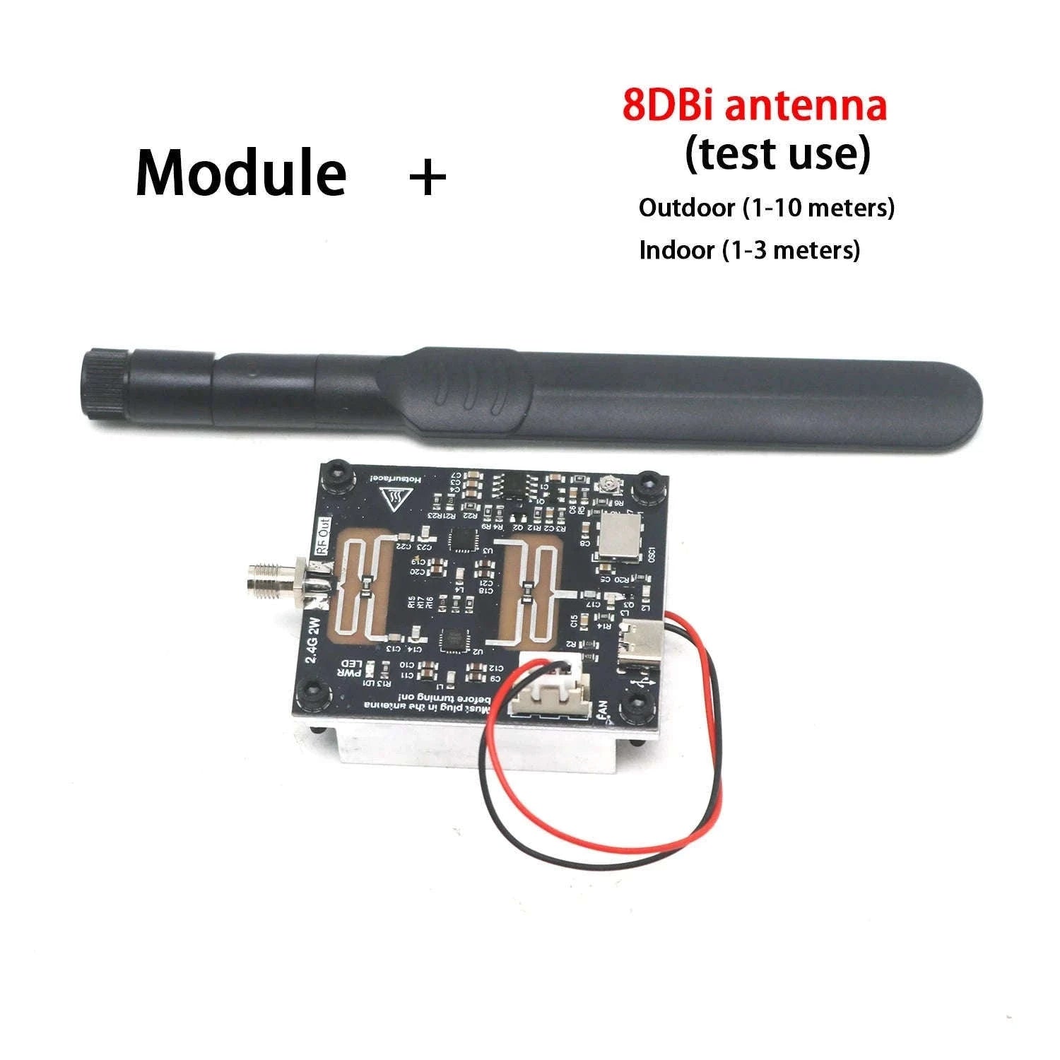 2.4GHz RF Signal Generator with 2W Power Amplifier-module W 8DBI