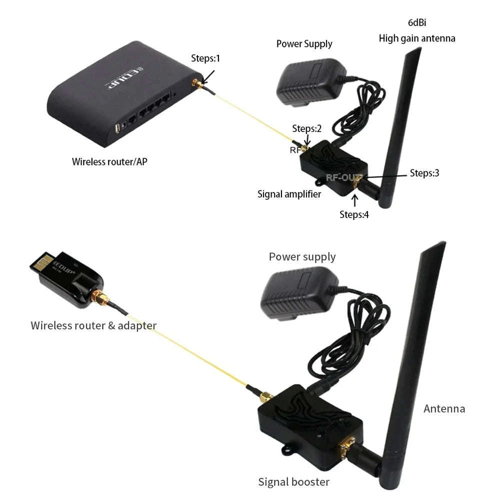2.4GHz WiFi Signal Booster 4W Amplifier for Router Range Extension-2.4G 4W Adapter / EU Plug