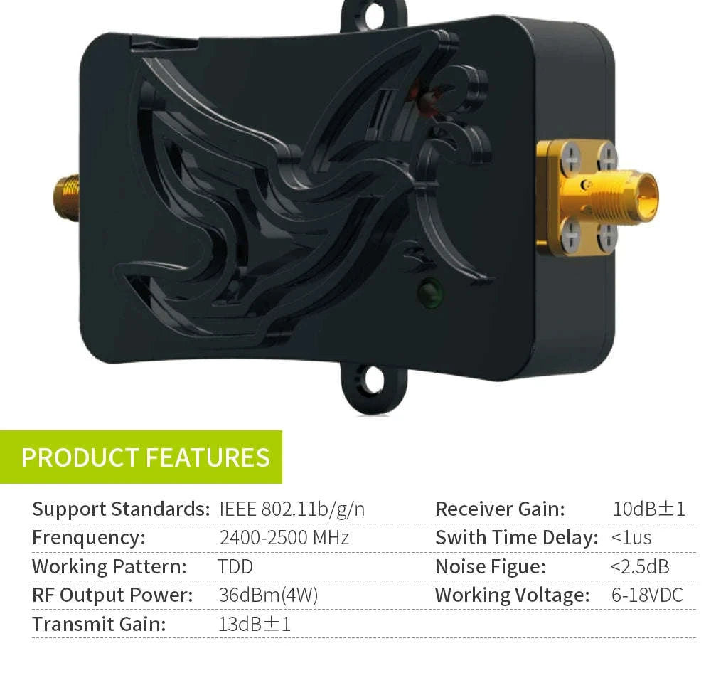 2.4GHz WiFi Signal Booster 4W Amplifier for Router Range Extension-2.4G 4W Adapter / EU Plug