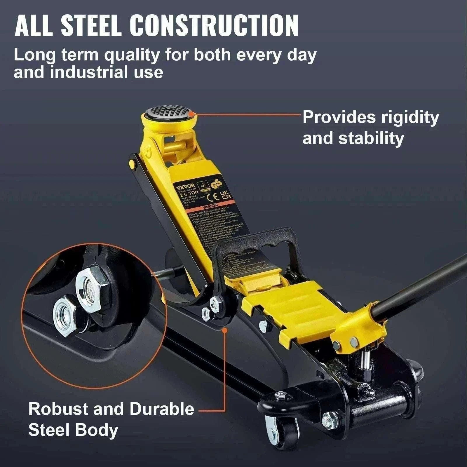 2.5 Ton Low Profile Floor Jack Steel Pneumatic Car Jack-2.5T / CZECH REPUBLIC