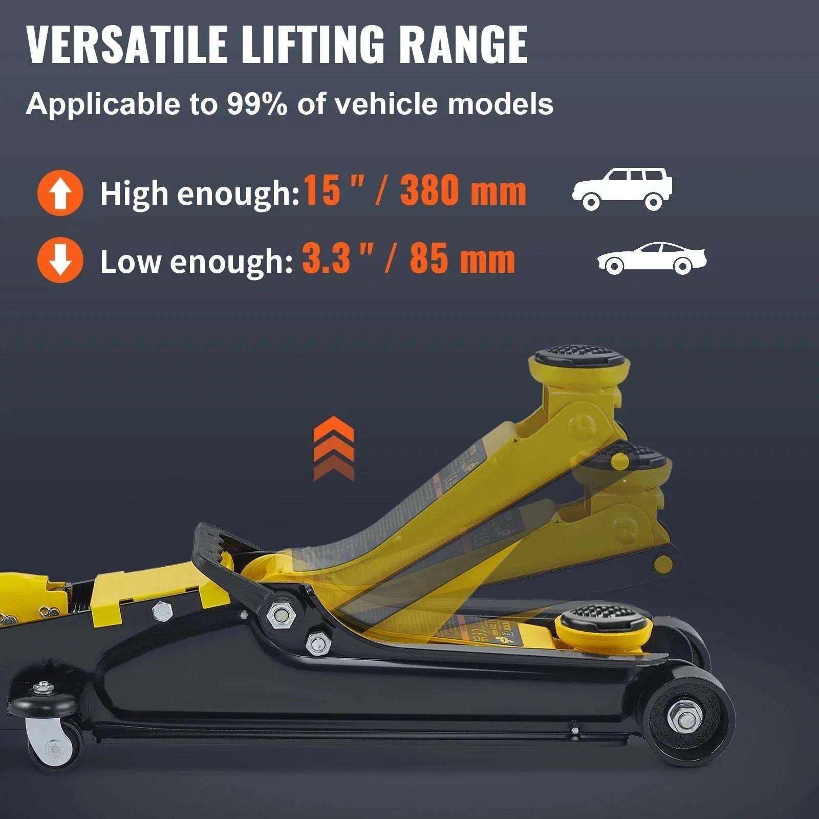 2.5 Ton Low Profile Floor Jack Steel Pneumatic Car Jack-2.5T / CZECH REPUBLIC