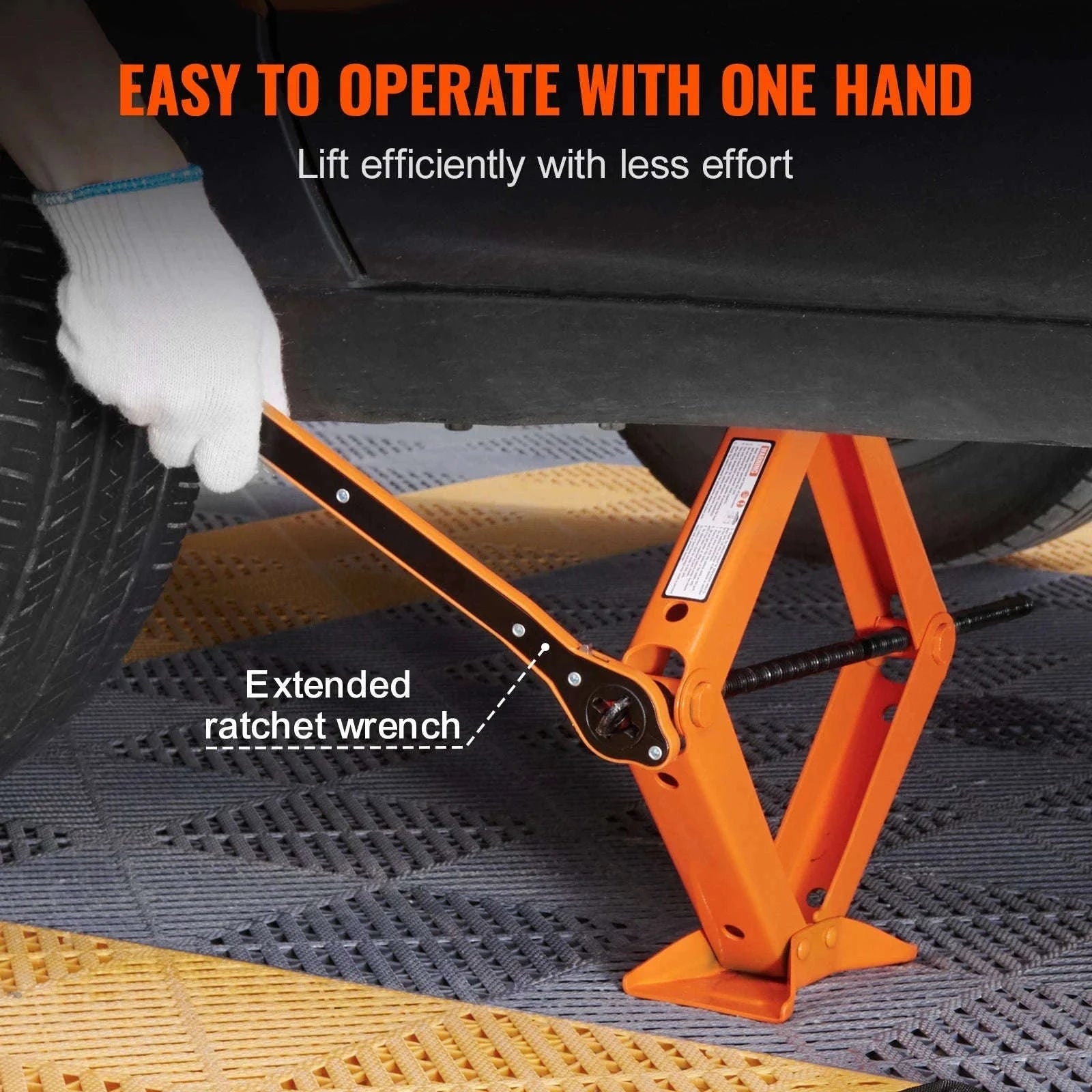 2.5 Ton Scissor Car Jack Kit with 3.7–17.1" Lift Range-2.5 T / spain