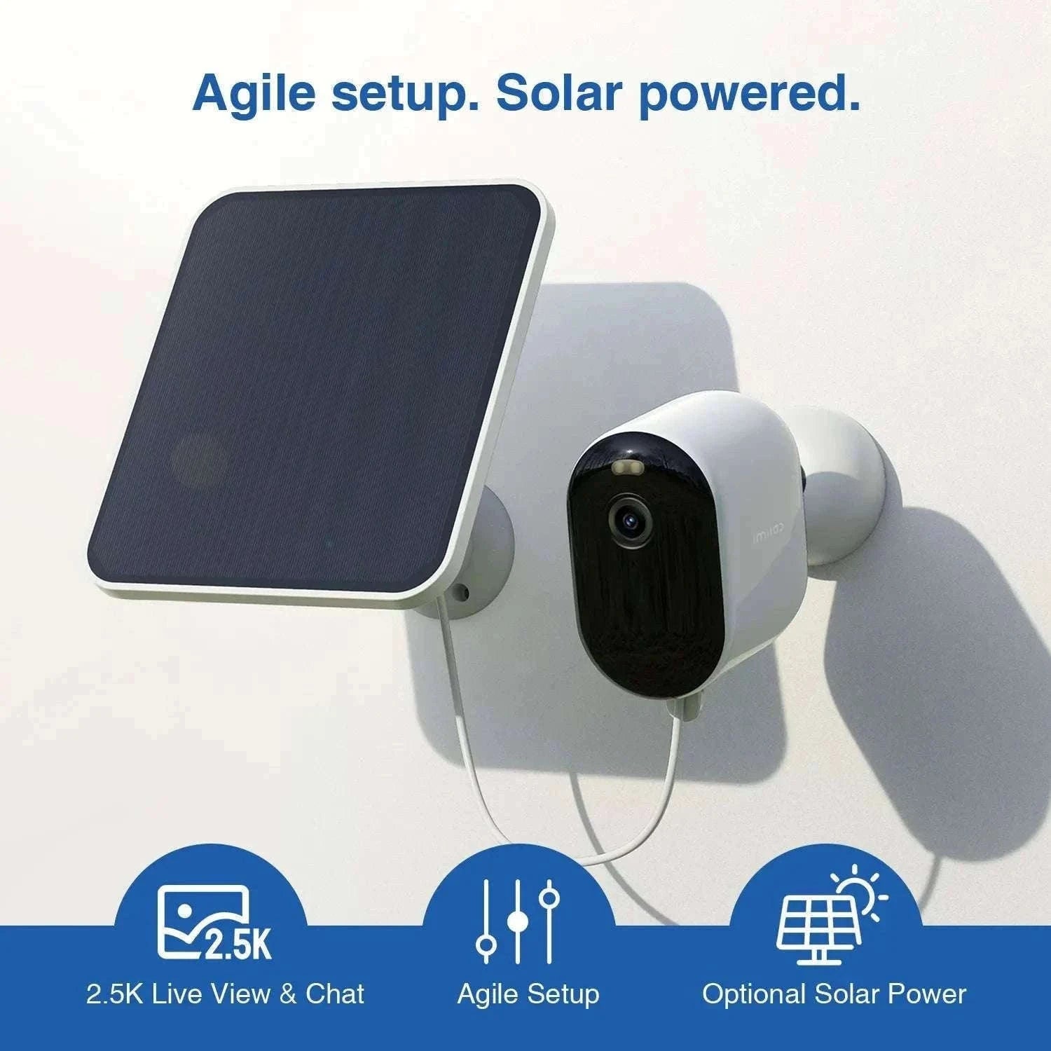 2.5K Solar WiFi Security Camera with Battery & Two-Way Audio-EU Plug / United States / 1 Camera 1Hub