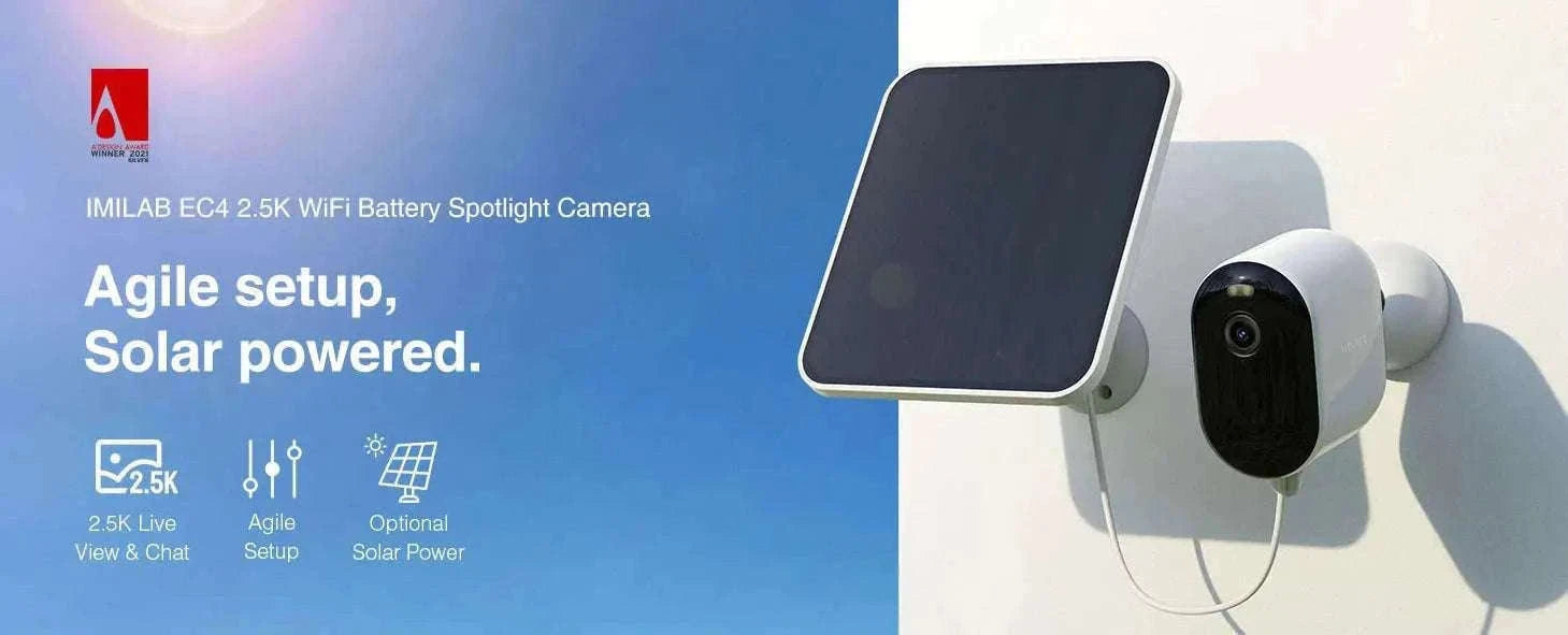 2.5K Solar WiFi Security Camera with Battery & Two-Way Audio-EU Plug / United States / 1 Camera 1Hub