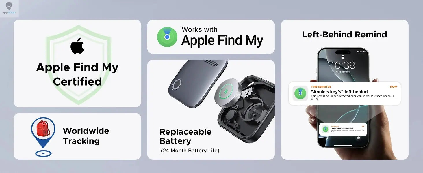 【2-Pack】 Smart Tag Bluetooth Tracker, Keys Finder Item Locator SmartTag Up to 2 Year Battery For iPhone Apple Find My (only IOS) 