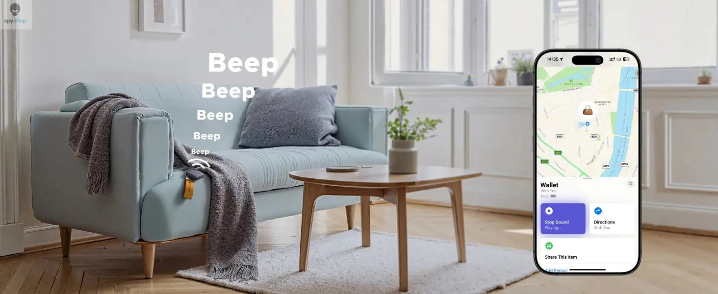 【2-Pack】 Smart Tag Bluetooth Tracker, Keys Finder Item Locator SmartTag Up to 2 Year Battery For iPhone Apple Find My (only IOS) 