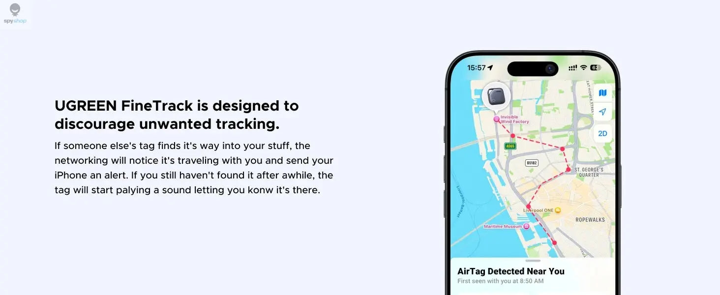 【2-Pack】 Smart Tag Bluetooth Tracker, Keys Finder Item Locator SmartTag Up to 2 Year Battery For iPhone Apple Find My (only IOS) 