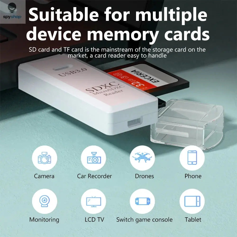 2 in 1 USB 3.0 Card Reader Micro TF sd card Reader usb adapter High Speed Cardreader TF Memory card For PC Laptop Accessories Spy-shop.com