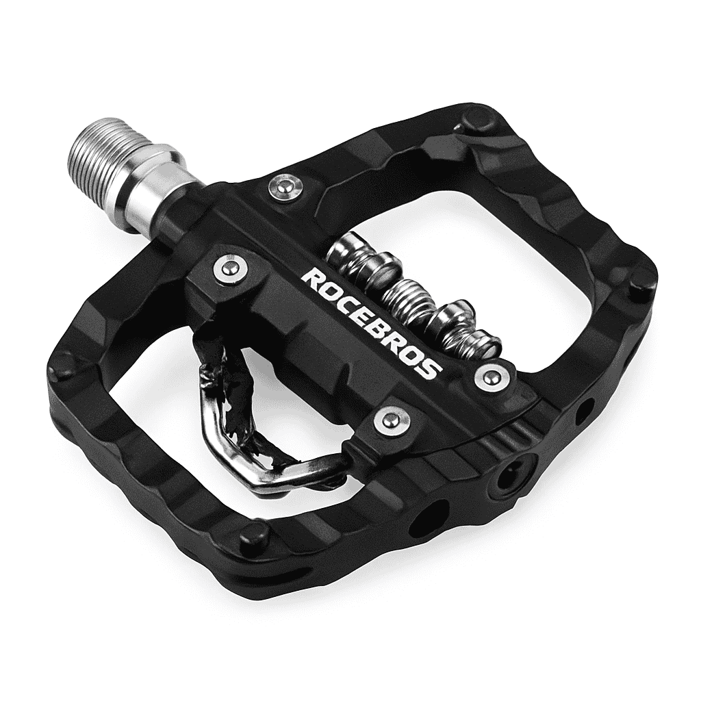 2-in-1 Bike Pedals Flat & Clipless Anti-Slip Platform for Shimano-370010001