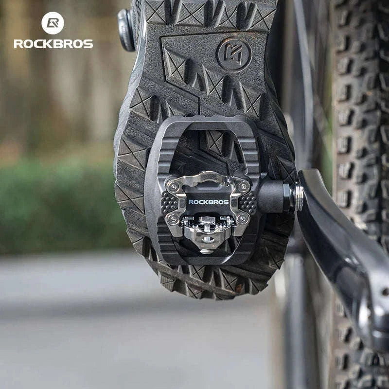 2-in-1 Bike Pedals Flat & Clipless Anti-Slip Platform for Shimano-370010001