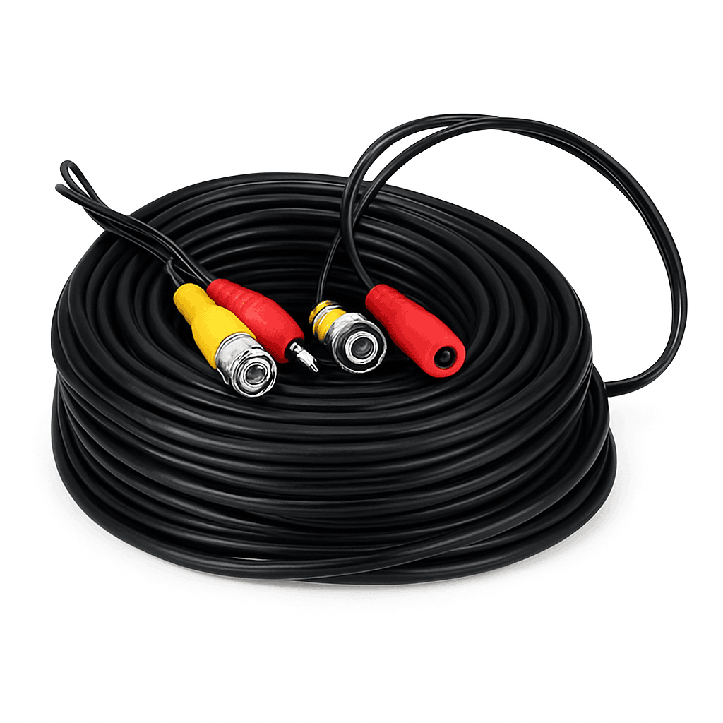 2-in-1 BNC Video Power Cable for CCTV Camera Wiring-5M