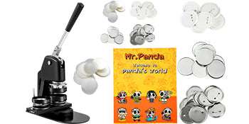 2-in-1 Button Badge Maker Machine Kit with 500pcs Parts-32 and 58mm 500Pcs / spain
