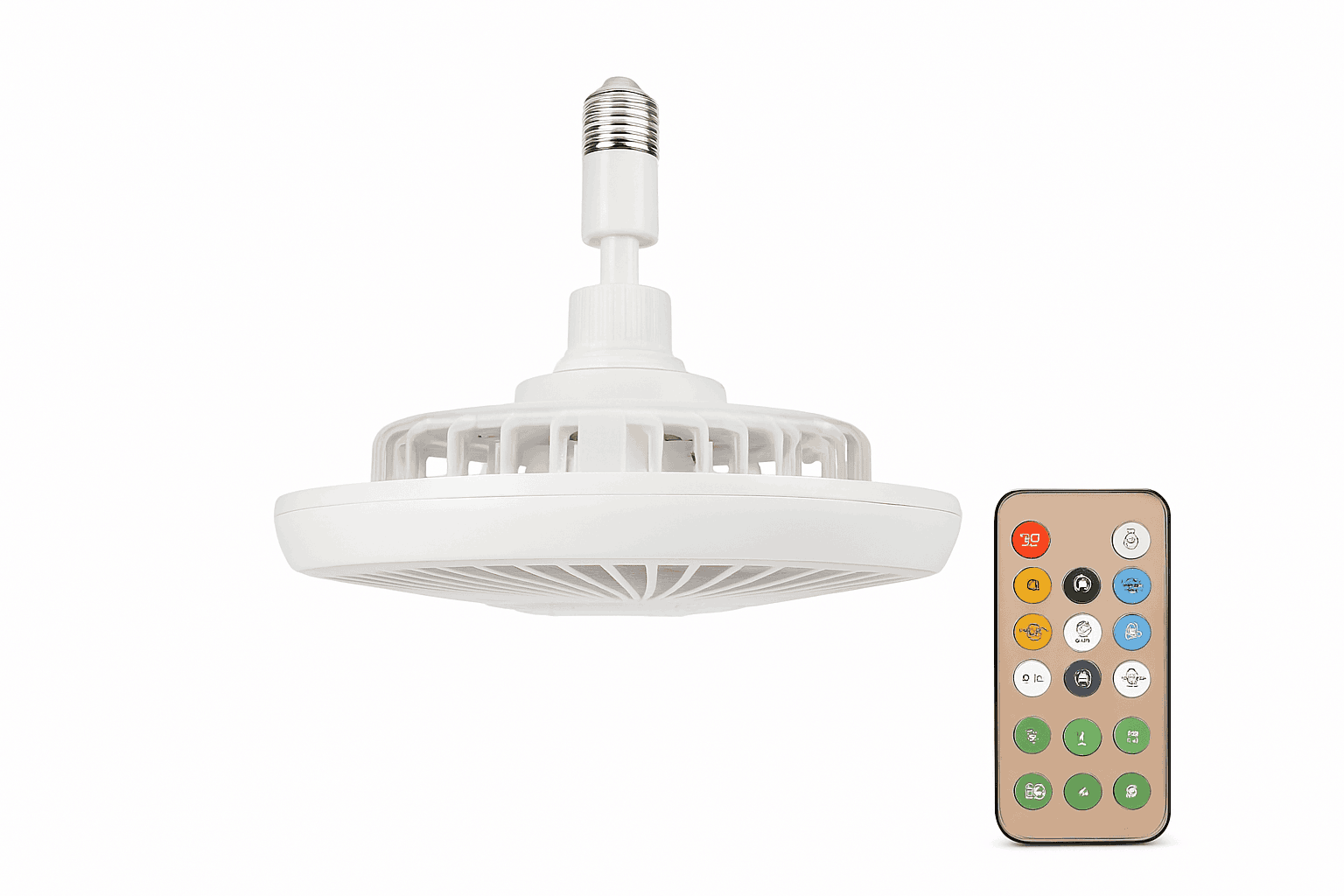 2-in-1 Ceiling Fan Lamp with Dimmable LED and Remote-L0693-19CM-F