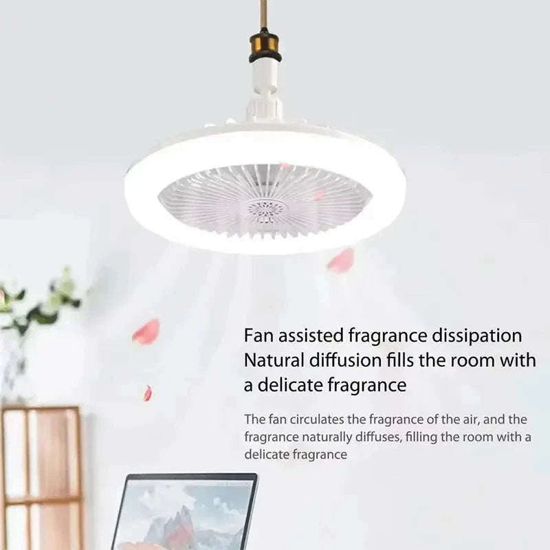 2-in-1 Ceiling Fan Lamp with Dimmable LED and Remote-L0693-19CM-F