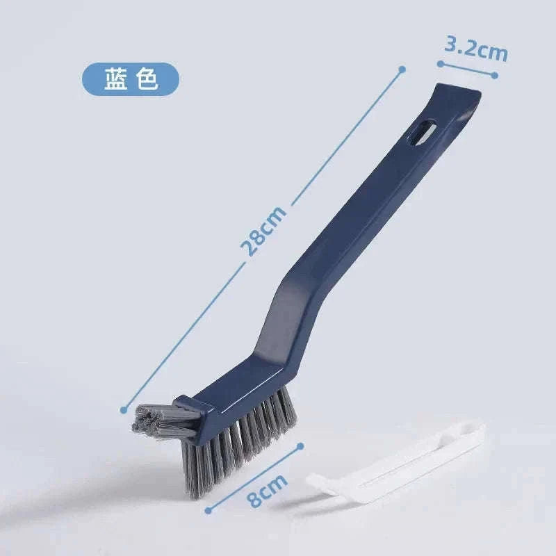 2-in-1 Corner Cleaning Brush for Tiles, Gaps and Tracks-Blue