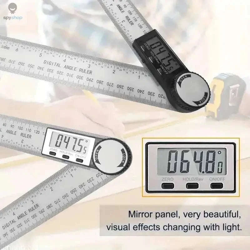 2-in-1 Digital Angle Detector & Ruler-White