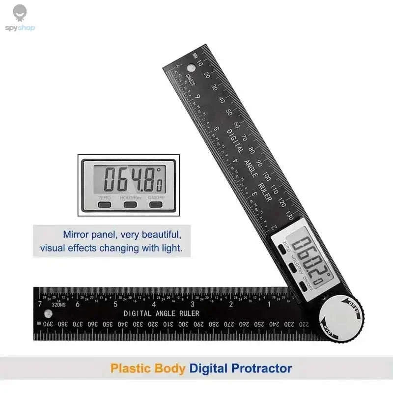 2-in-1 Digital Angle Detector & Ruler-White