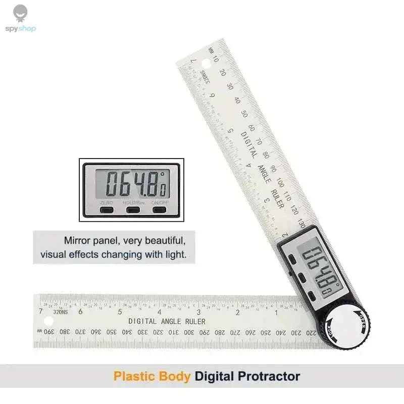 2-in-1 Digital Angle Detector & Ruler-White