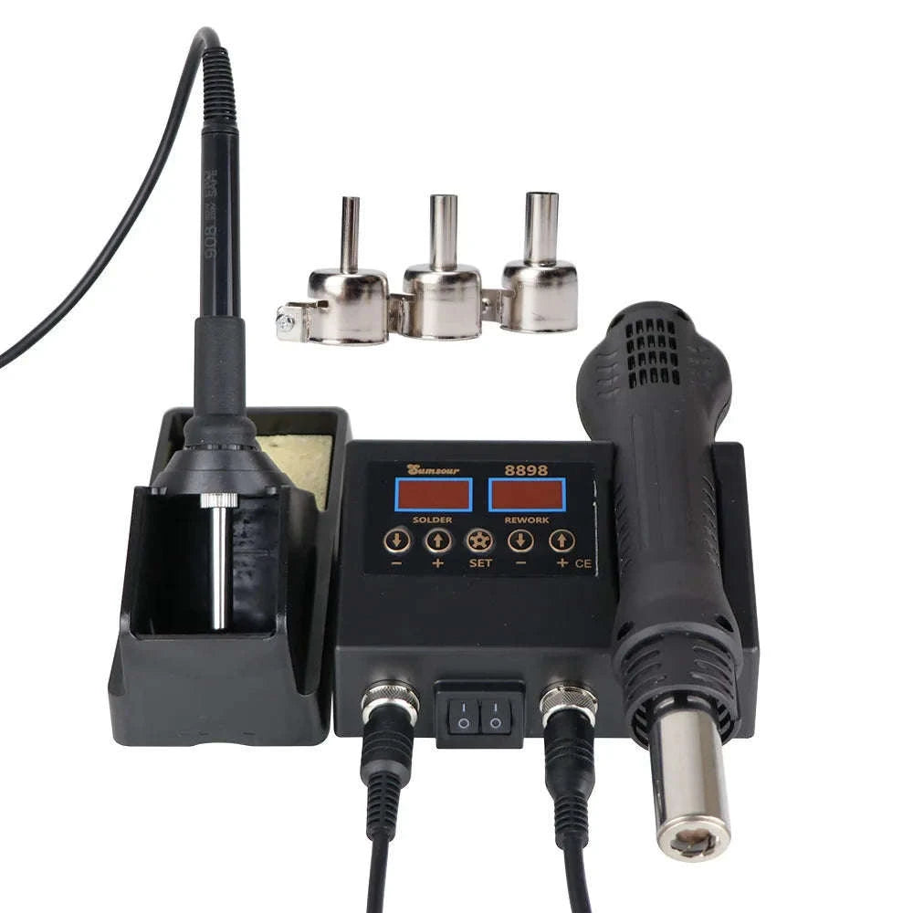 2‑in‑1 Digital Soldering & Hot Air Rework Station-Complex Version / 110V US Plug