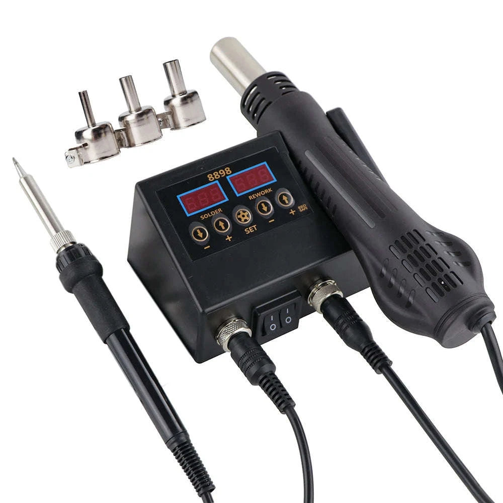 2‑in‑1 Digital Soldering & Hot Air Rework Station-Complex Version / 110V US Plug