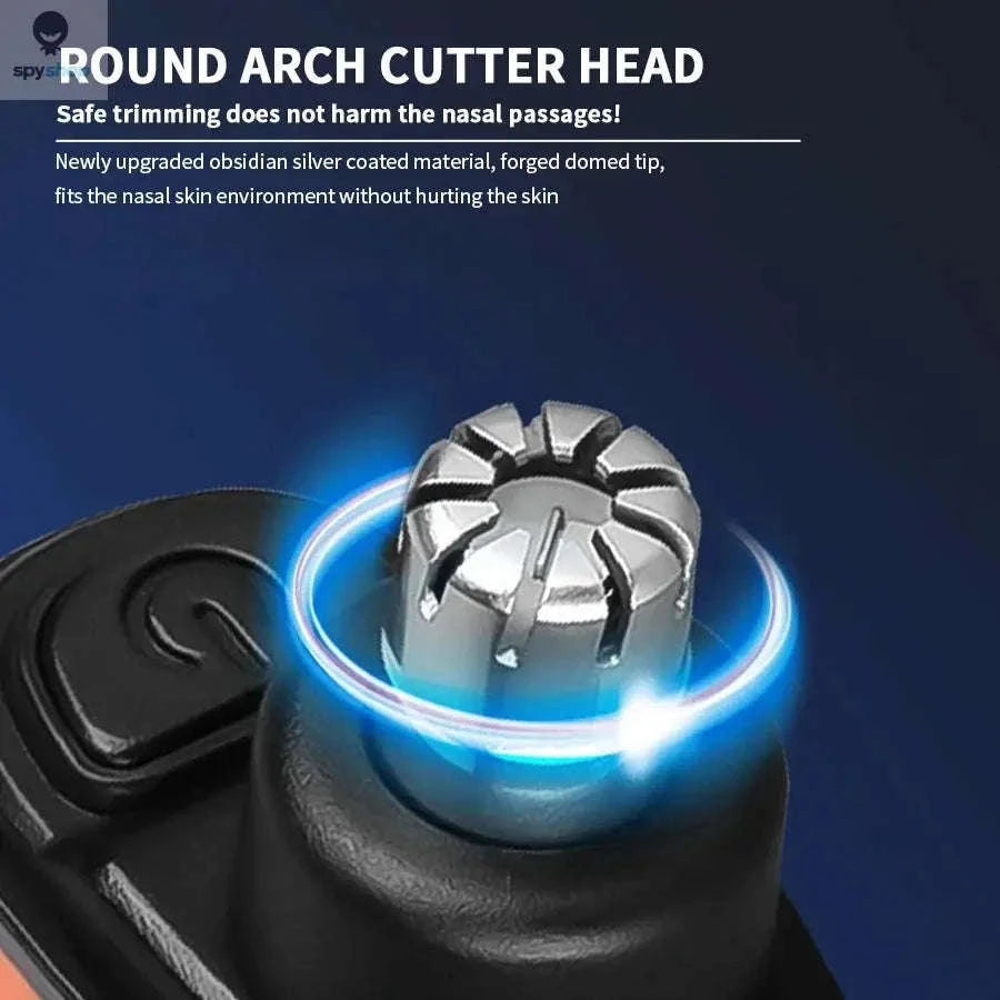 2‑in‑1 Electric Ear & Nose Hair Trimmer – Compact, Washable, Precision Grooming-orange
