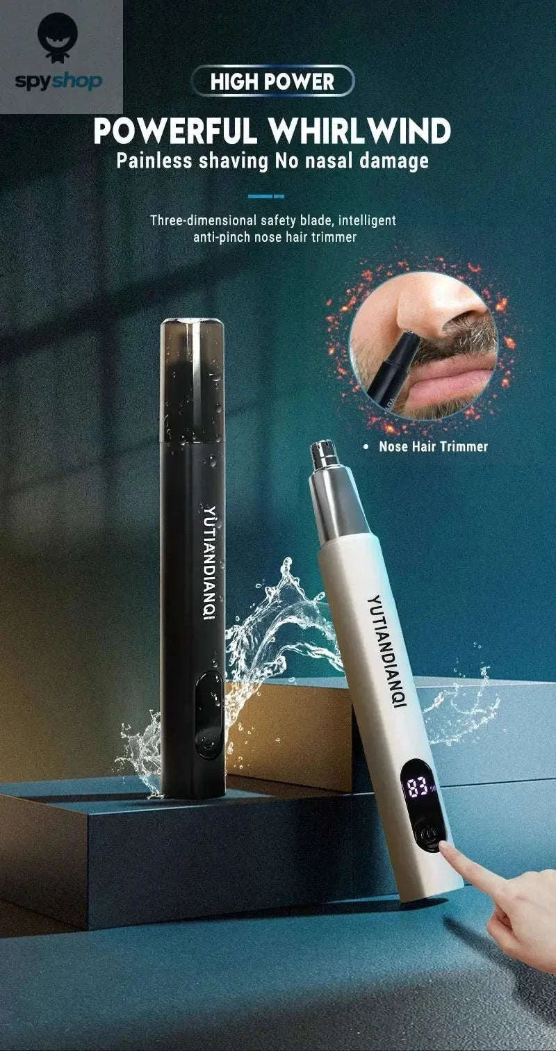 2‑in‑1 Electric Ear & Nose Hair Trimmer – Compact, Washable, Precision Grooming-orange