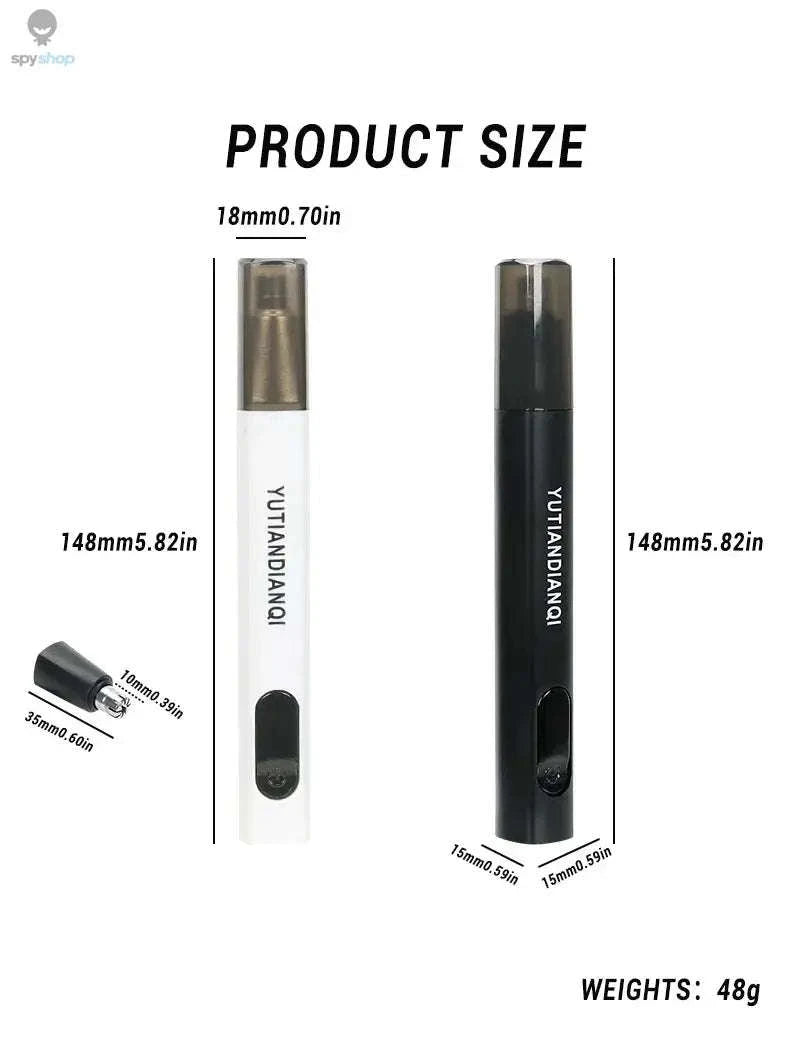 2‑in‑1 Electric Ear & Nose Hair Trimmer – Compact, Washable, Precision Grooming-orange