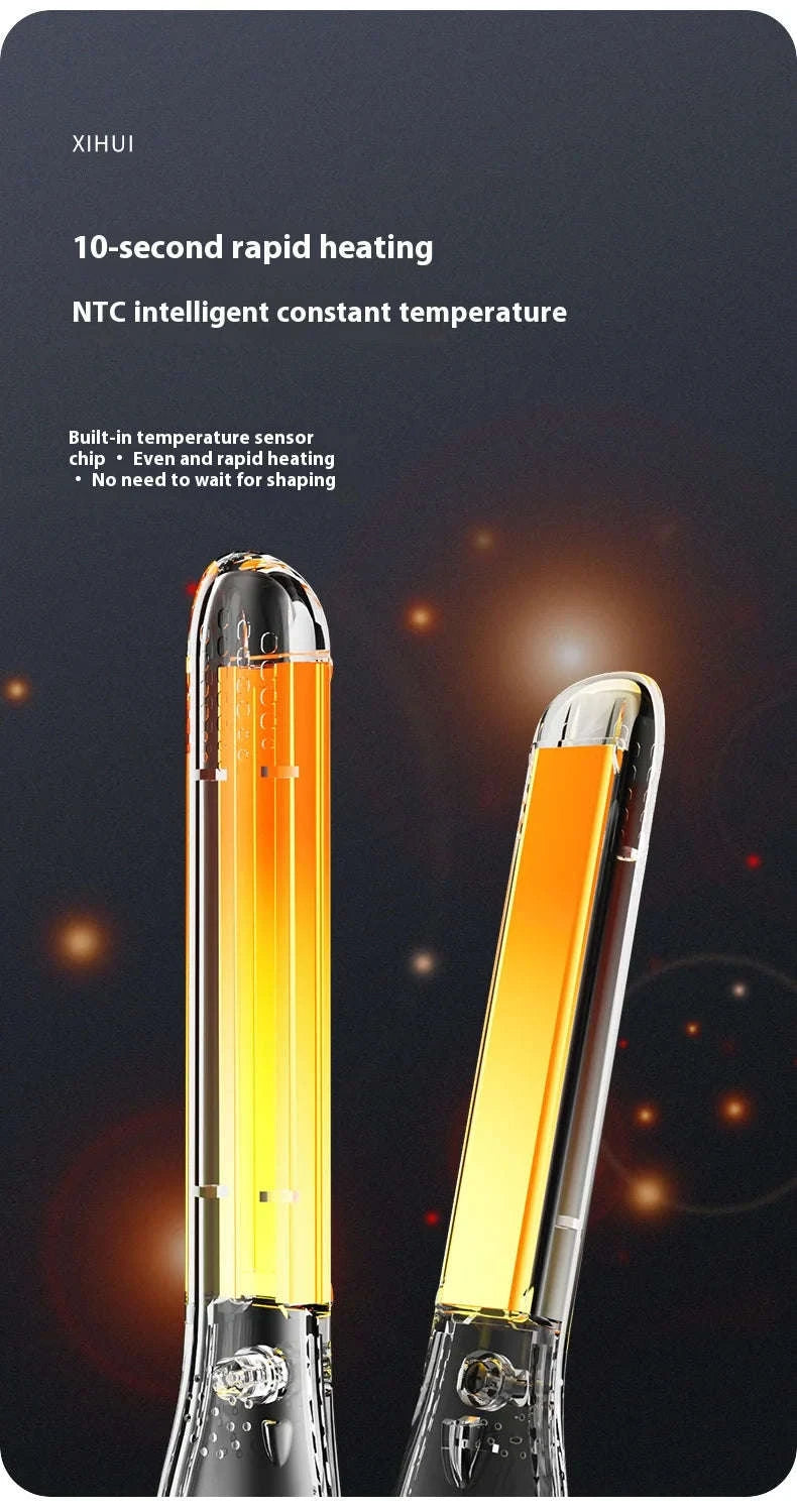 2-in-1 Mini Hair Straightener & Curler for Travel Styling-black / US / China Mainland