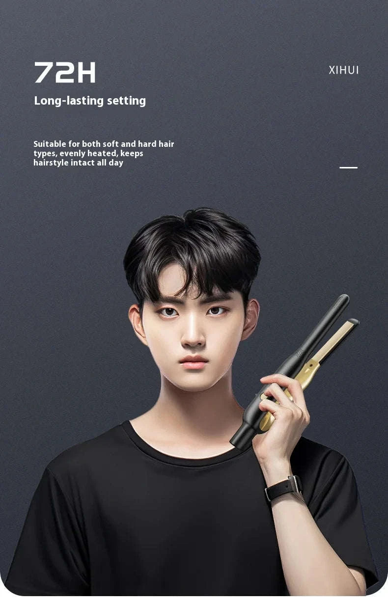 2-in-1 Mini Hair Straightener & Curler for Travel Styling-black / US / China Mainland