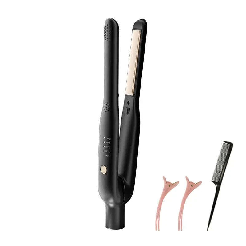 2-in-1 Mini Hair Straightener & Curler for Travel Styling-white / UK / China Mainland