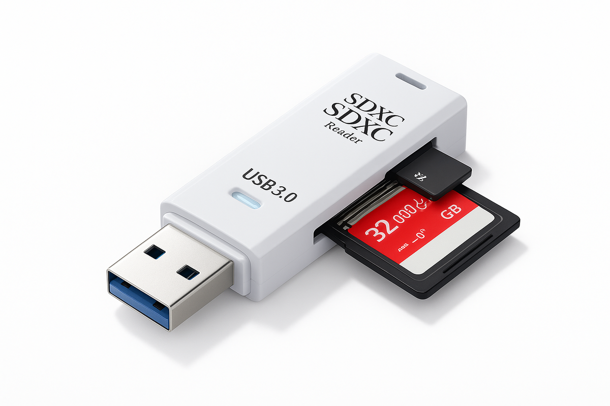 Leitor de Cartões USB 3.0 2-em-1 para Cartões SD e TF