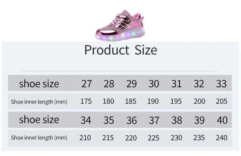2-in-1 Roller Sneakers with Hidden Wheels for Kids and Adults-Rose / 27