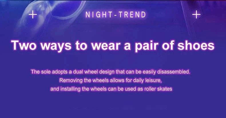2-in-1 Roller Sneakers with Hidden Wheels for Kids and Adults-Rose / 27