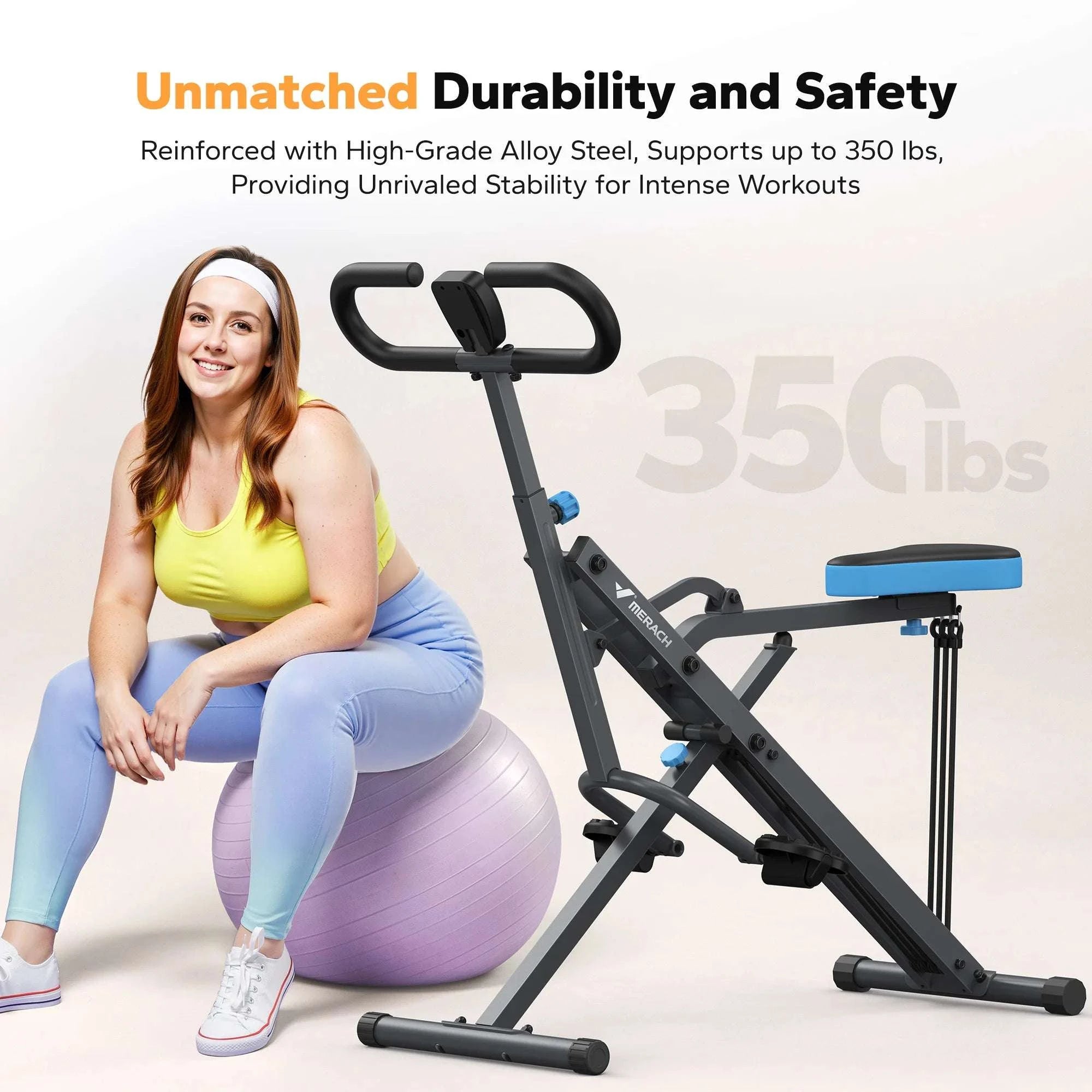 2-in-1 Squat and Rowing Machine Foldable Home Gym Trainer-