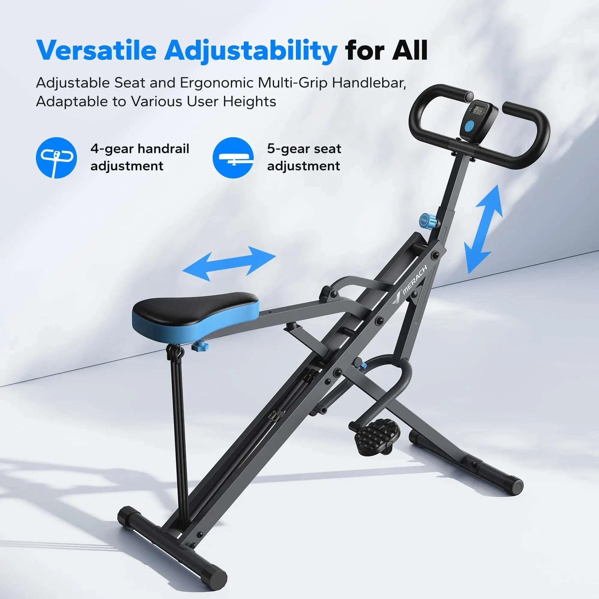 2-in-1 Squat and Rowing Machine Foldable Home Gym Trainer-R07WZ / United States