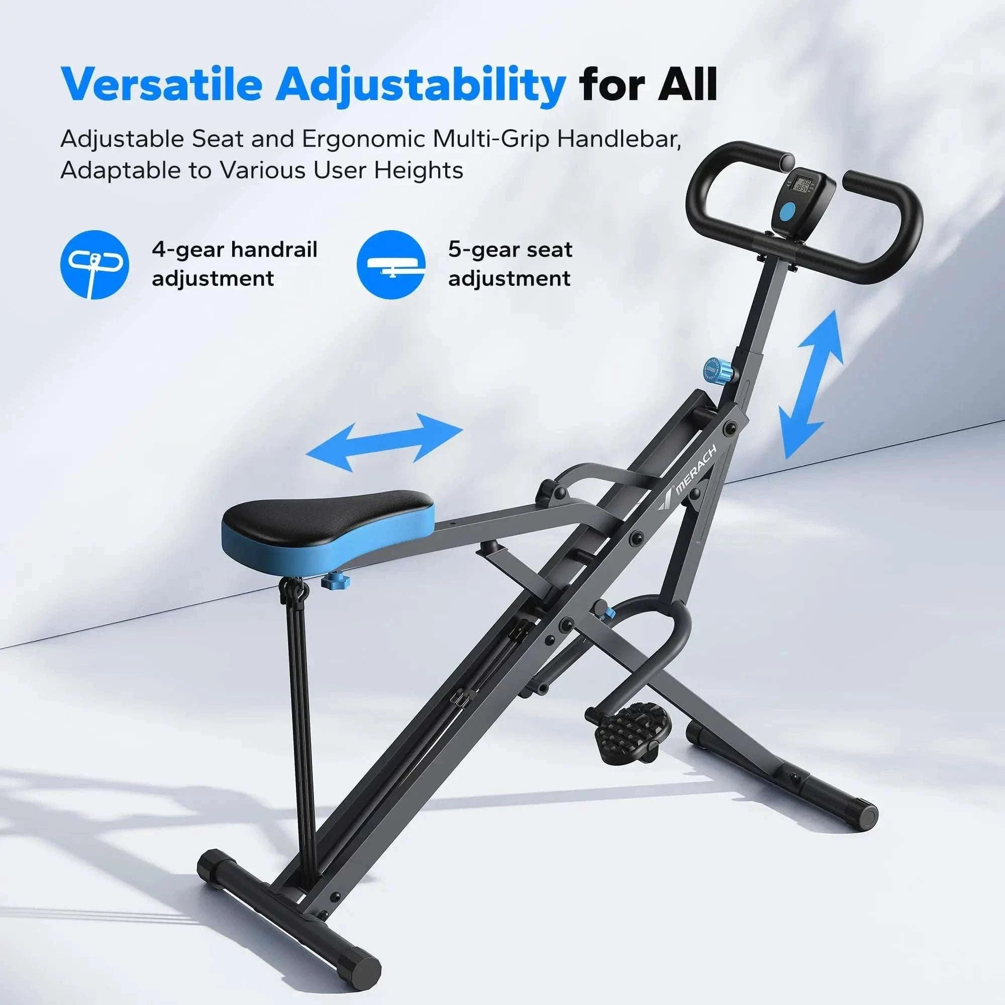 2-in-1 Squat and Rowing Machine Foldable Home Gym Trainer-R07WZ / United States