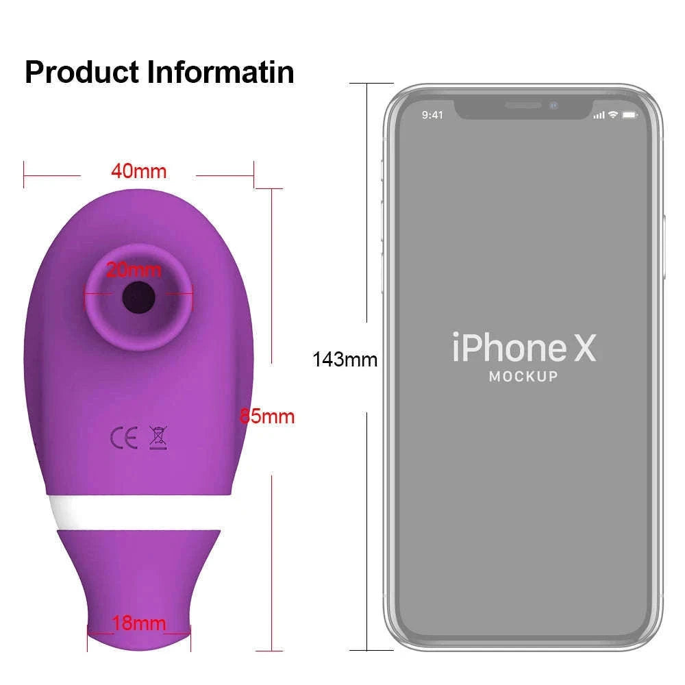 2-in-1 Sucking Licking Vibrator for Intimate Pleasure-GM02-PU / China Mainland