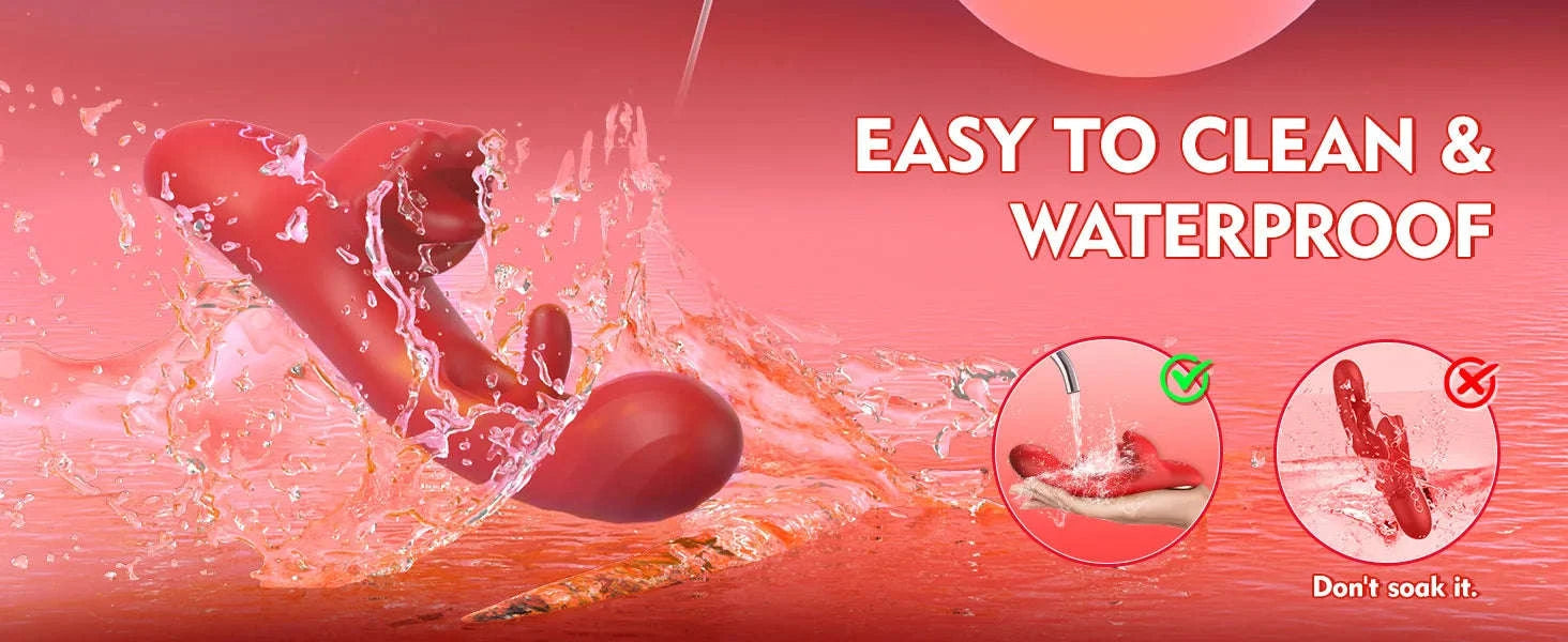 2 in 1 Tongue Licking Dildo Vibrator-0768-SND-Rad / United States