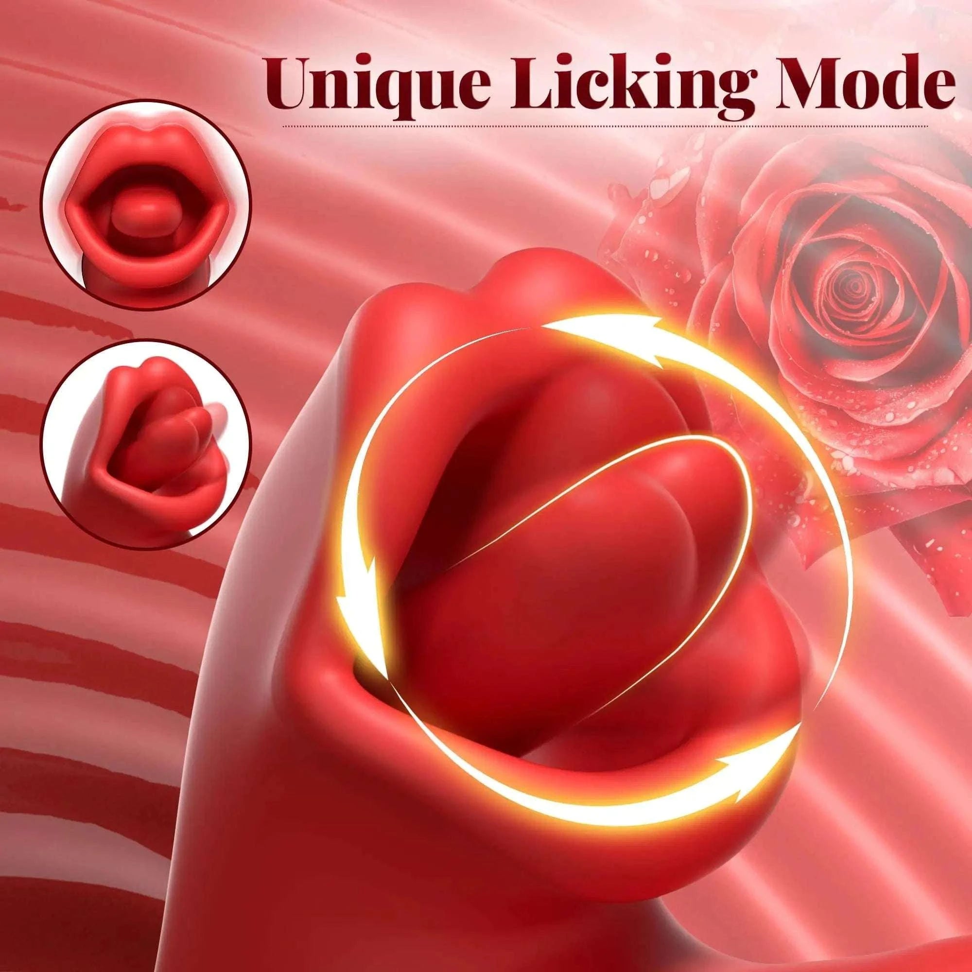 2 in 1 Tongue Licking Dildo Vibrator-