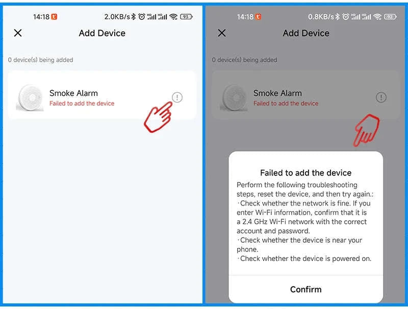 2‑in‑1 WiFi Tuya Smart CO & Smoke Detector Alarm-CS01W WiFi Function