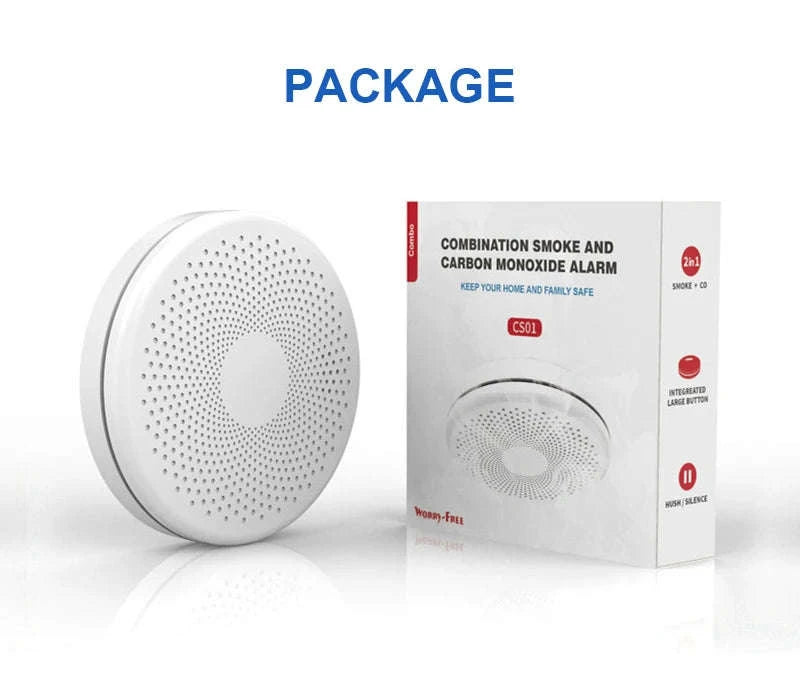 2‑in‑1 WiFi Tuya Smart CO & Smoke Detector Alarm-CS01W WiFi Function