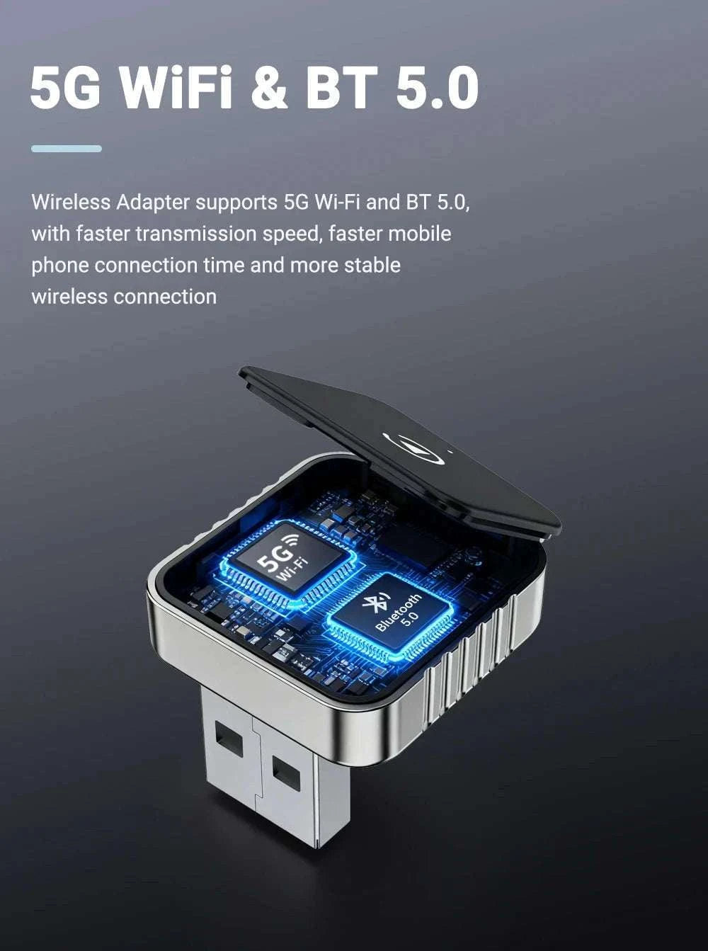 2-in-1 Wireless CarPlay Android Auto Adapter-
